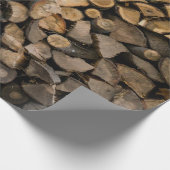 Brandholzstapel Geschenkpapier (Ecke)
