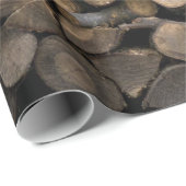 Brandholzstapel Geschenkpapier (Rolleneckpunkt)