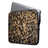 Brandholzstapel Laptopschutzhülle (Vorderseite Links)