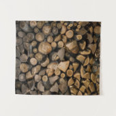 Brandholzstapel Wandteppich (Vorderseite (Horizontal))