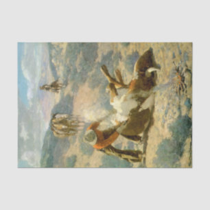 "Branding a Steer" von Frank Tenney Johnson Seidenpapier