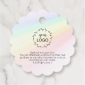 *~* Branding Business Rainbow Herzlichen Dank Geschenkanhänger (Rückseite)