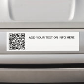 Branding für Berufliche schwarze und weiße QR-Code Autoaufkleber