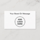 Branding für Firmenlogo hinzufügen Visitenkarte (Vorderseite)