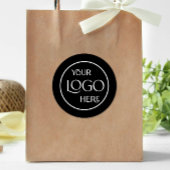 Branding für Firmenlogo Moderne Schwarze Werbung Runder Aufkleber