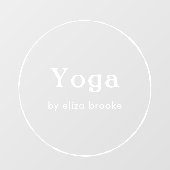 Branding für Minimalistische Circle Business Name Fensteraufkleber (Blatt)