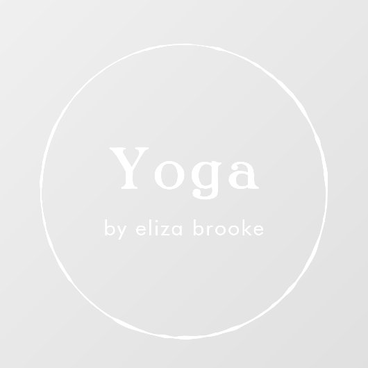 Branding für Minimalistische Circle Business Name Fensteraufkleber (Blatt)