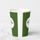 Branding für Minimalistische dunkelgrüne Geschäfts Pappbecher (Rechts)
