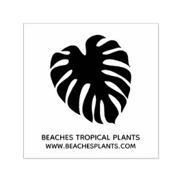 Branding für tropische Monstera-Leaf-Logo Permastempel