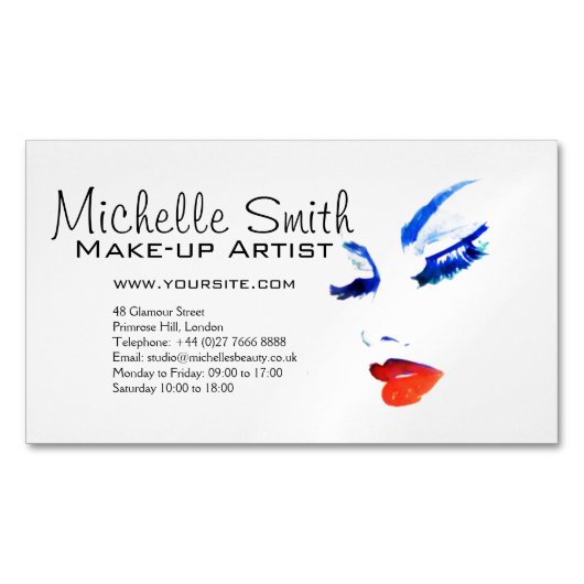 Branding für Wasserfarben Magnetische Visitenkarte (Vorderseite)