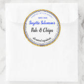 Branding-Gold-Trim-Inhaltsstoffe - Lebensmittelken Runder Aufkleber (Tasche)