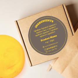 Branding-Inhaltsstoffe Produktetiketten Runder Aufkleber