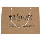 Branding Kraft für Ihr Logo-Event Business Company Große Geschenktüte (Vorderseite)