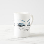 Branding Lashes Beauty Studio Blue Glitt Porzellantasse (Vorderseite Rechts)