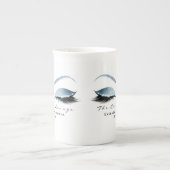 Branding Lashes Beauty Studio Blue Glitt Porzellantasse (Vorderseite)