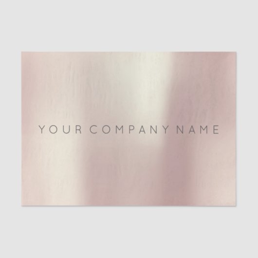 Branding Lux Rosa Gold Blush Metallic Pulver Seidenpapier (Vorderseite)