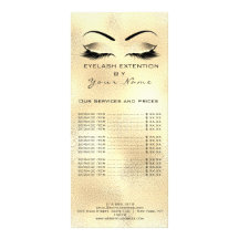 Branding-Preisliste Lashes Gold Makeup
