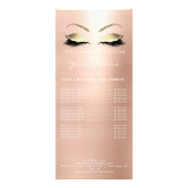 Branding Preisliste Lashes Werbekarte (Vorne)