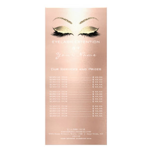 Branding Preisliste Lashes Werbekarte