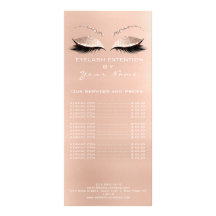 Branding Price List Lashes Extension Rose White