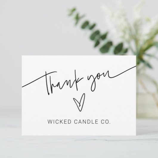 Branding Vielen Dank für die Verpackungskarte für (Stehend Vorderseite)