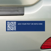 Branding von QR-Code für Unternehmen mit Blue Text Autoaufkleber (Auf Auto)