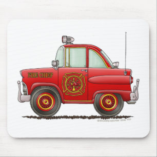 Brandmeister Auto-Feuerwehrmann-Feuerwehrmann- Mousepad