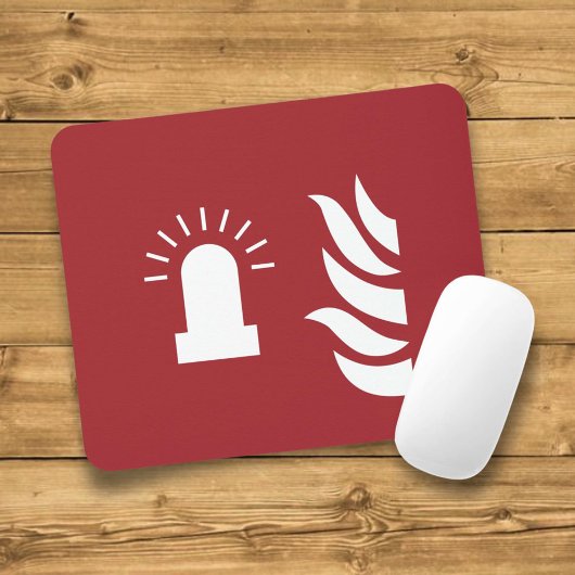 Brandmelder-Lichtsicherheitszeichen Mousepad