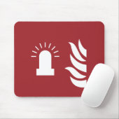 Brandmelder-Lichtsicherheitszeichen Mousepad (Mit Mouse)