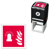 Brandmelder-Lichtsicherheitszeichen Permastempel (Beispiel)