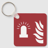 Brandmelder-Lichtsicherheitszeichen Schlüsselanhänger (Vorderseite)