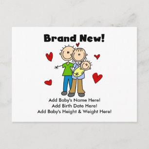 Brandneues Baby Personalisierbare Postkarte