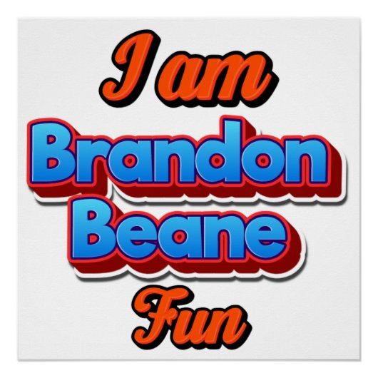 Brandon Beane – Fun, Bold Name Design Poster (Vorderseite)