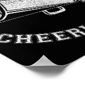 Brandon Cheer Distressed Retro 90er Cheerleader Poster (Ecke)