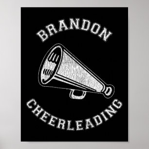 Brandon Cheer Distressed Retro 90er Cheerleader Poster