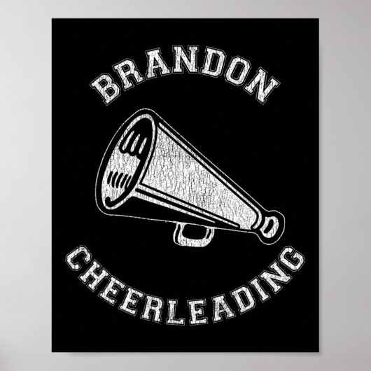 Brandon Cheer Distressed Retro 90er Cheerleader Poster (Vorne)