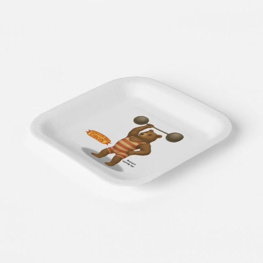 Brandon, circus strong bear pappteller (Gewinkelt)