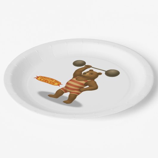 Brandon, circus strong-bear pappteller (Schrägansicht)