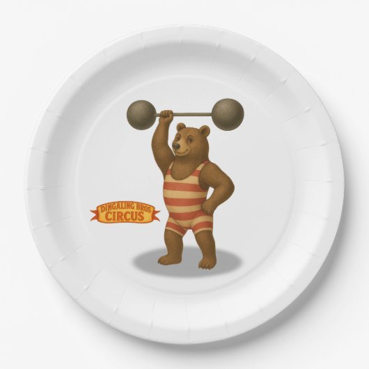 Brandon, circus strong-bear pappteller (Vorderseite)