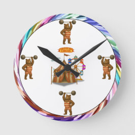 Brandon, circus strong-bear runde wanduhr