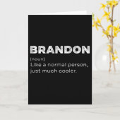 Brandon Definition Personalisierter Name Lustiger Karte (Gelbe Blume)