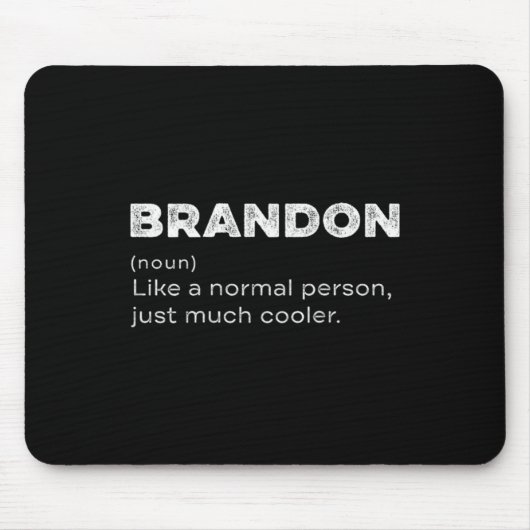 Brandon Definition Personalisierter Name Lustiger  Mousepad (Vorne)
