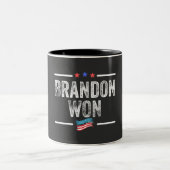 Brandon gewann, Brandon gewann komisch, Brandon ha Zweifarbige Tasse (Mittel)