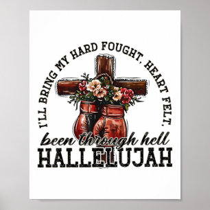 Brandon Hard kämpfte Hallelujah Lob Jesus Christus Poster
