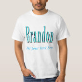 Brandon, Logo, personalisieren mit Ihrem Text, T-Shirt (Vorderseite)