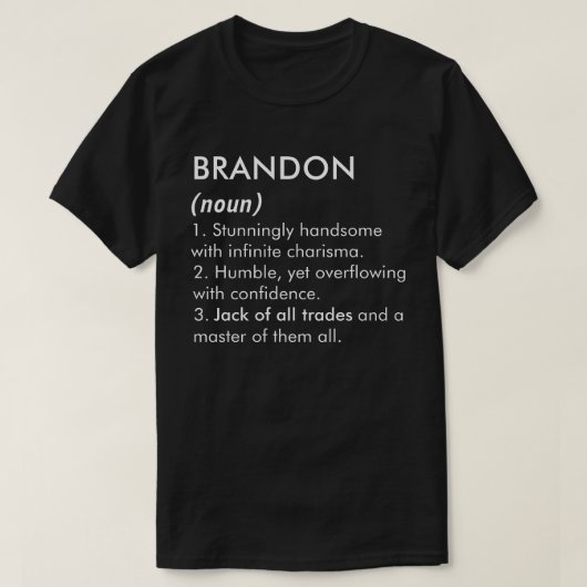 Brandon name, Editable name, Custom name T-Shirt (Design vorne)