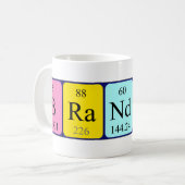 Brandon Namen-Tasse periodischer Tabelle Kaffeetasse (Vorderseite Links)