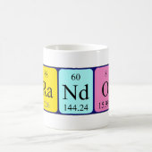 Brandon Namen-Tasse periodischer Tabelle Kaffeetasse (Mittel)