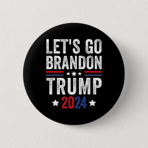 Brandon Trump 2024 - Anti-Liberal-USA-Flag Button