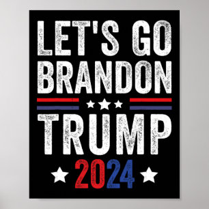 Brandon Trump 2024 - Anti-Liberal-USA-Flag Poster